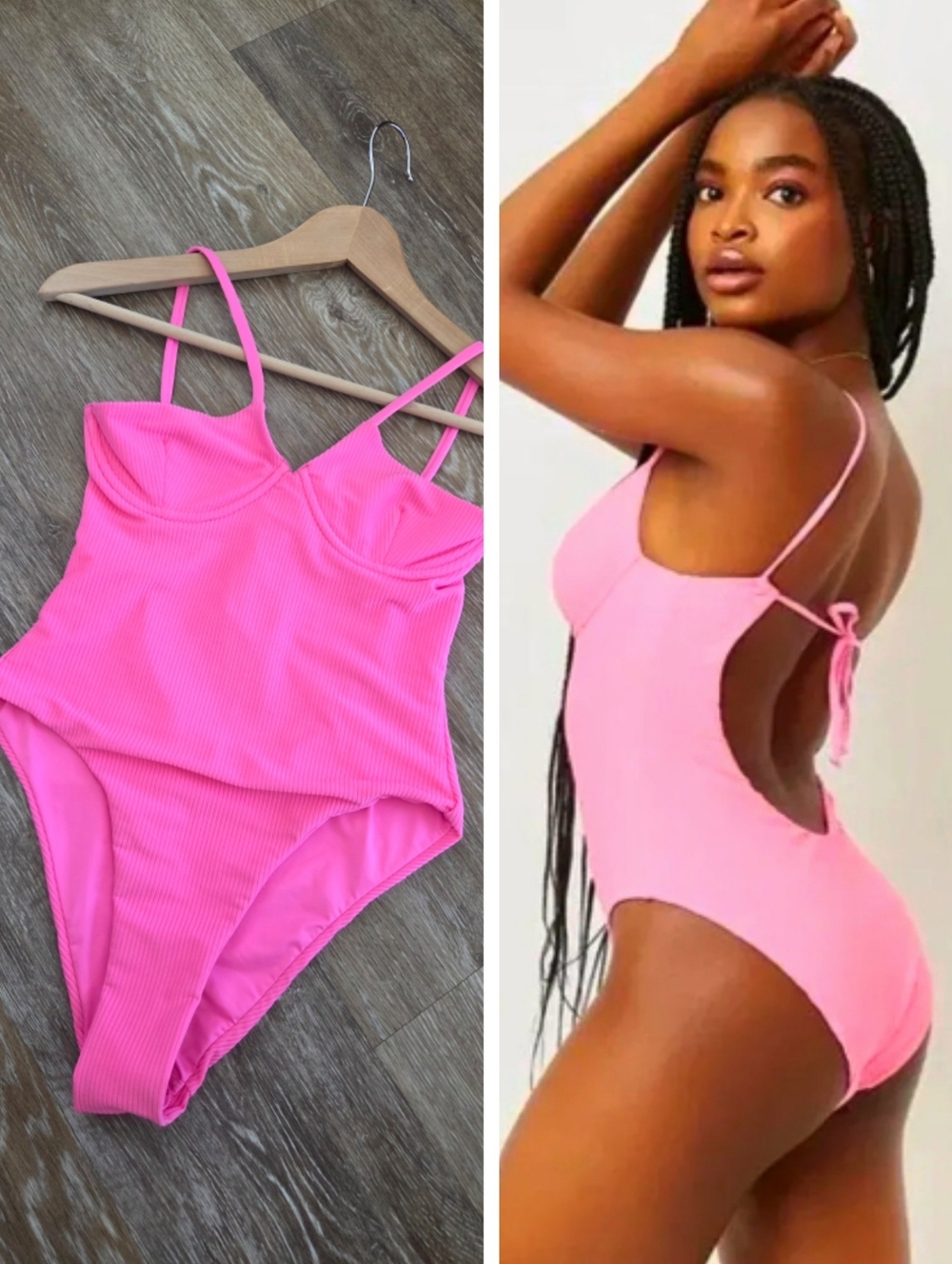 Frankies Bikinis Marie Ribbed Underwire One Piece Swimsuit NWT Vacay Resort HTF